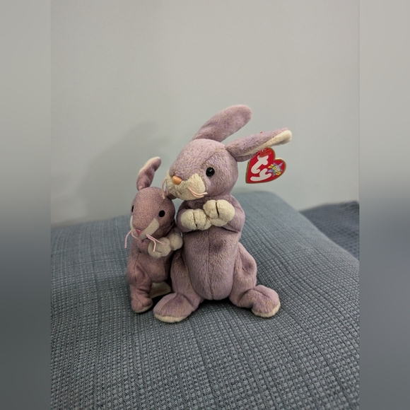 Springy the bunny, ty beanie baby plus McDonald's happy meal ty - Picture 1 of 6